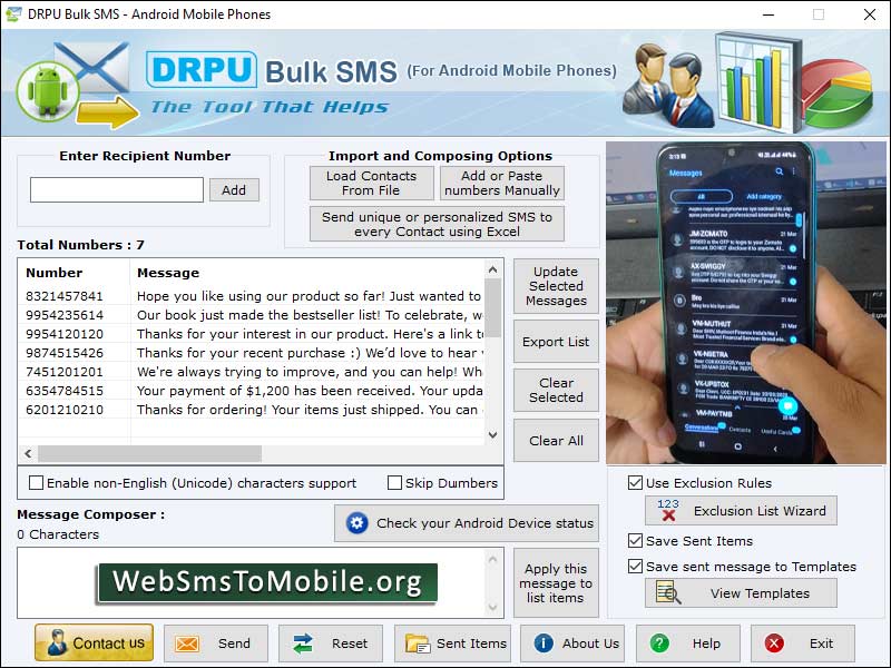 SMS Messaging Software