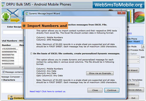 Android Mobile SMS Software