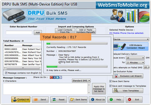 USB Modem SMS Software