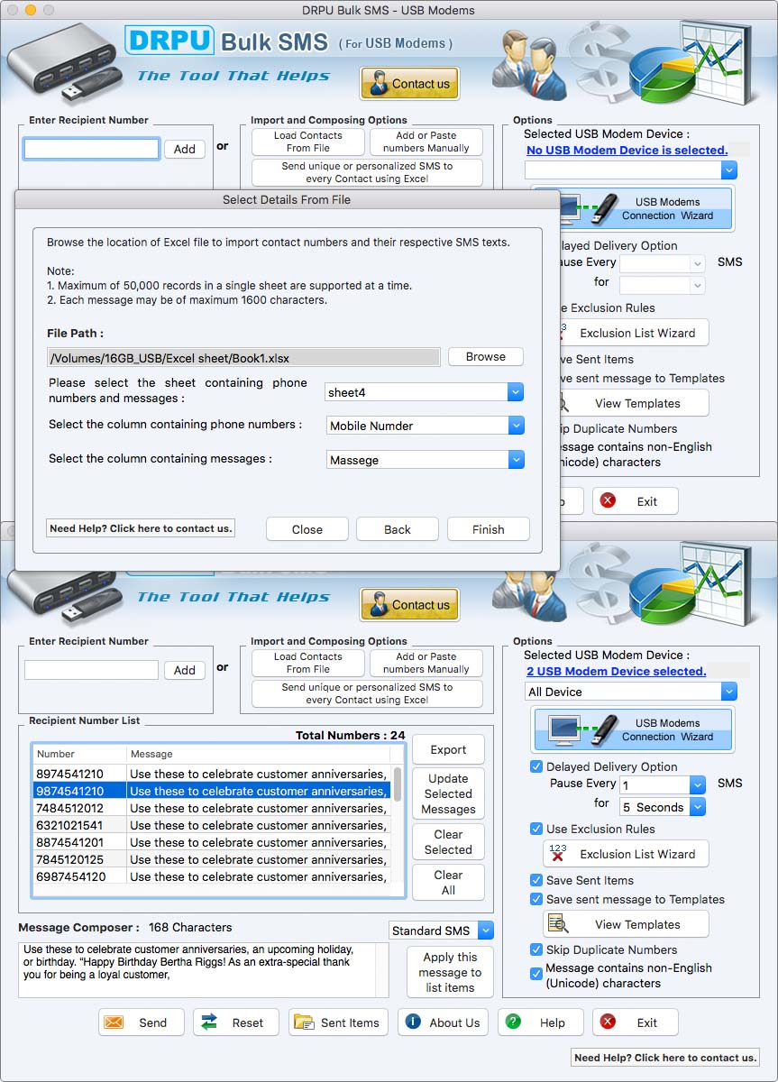 Screenshot of Online SMS