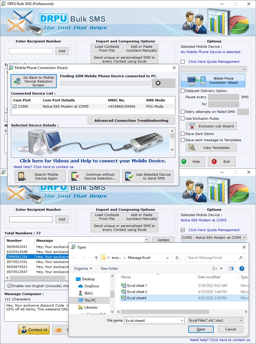 Screenshot of Web SMS