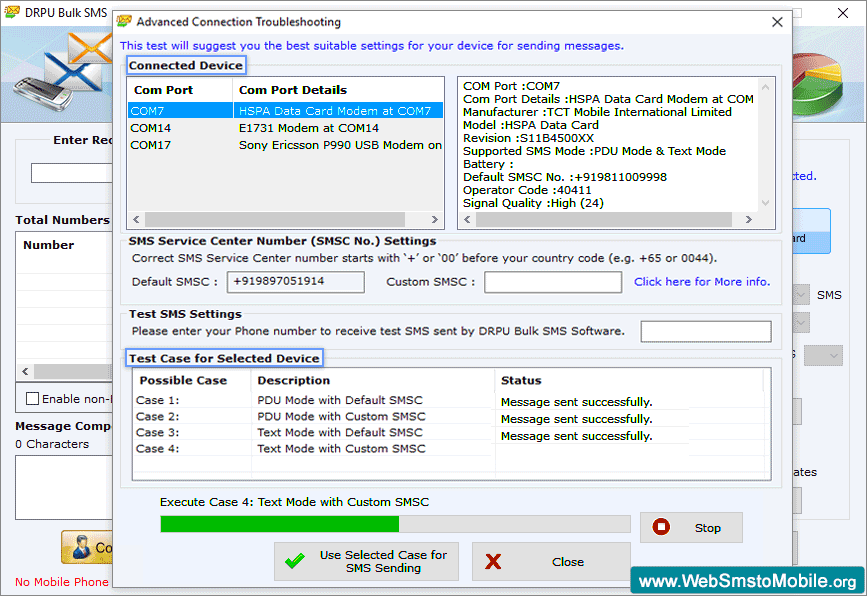 Bulk SMS Software for GSM Mobile Phones