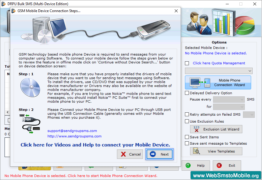 Mobile Device Connection Steps