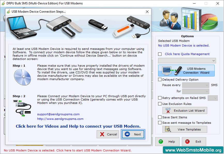 USB Modem Device Connection Steps